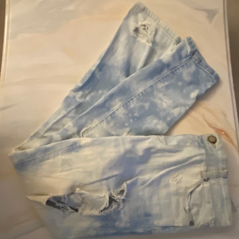 Ripped Skinny Jeans l Bleached l 7 l ENJEAN